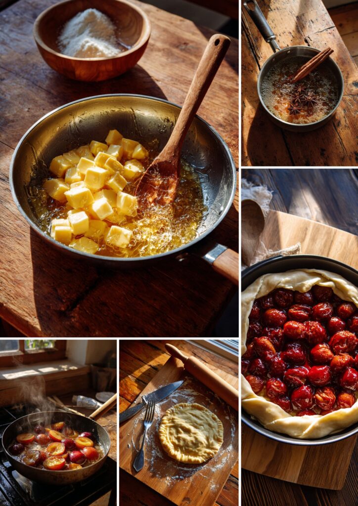 James Martin Plum Tarte Tatin