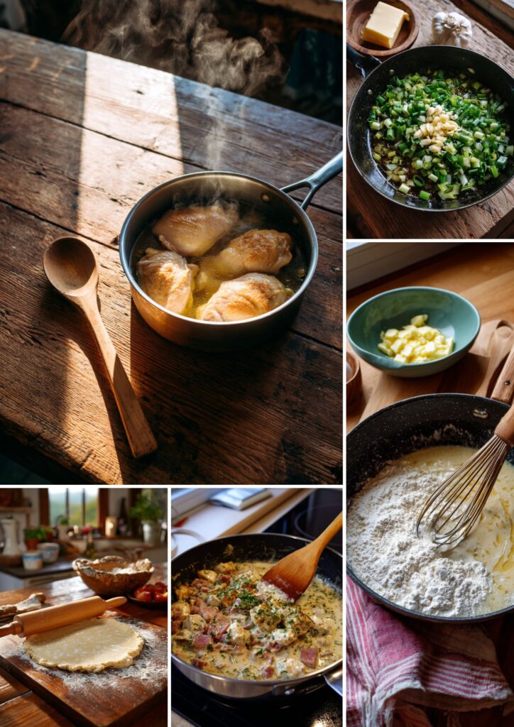 James Martin Chicken and Ham Pie