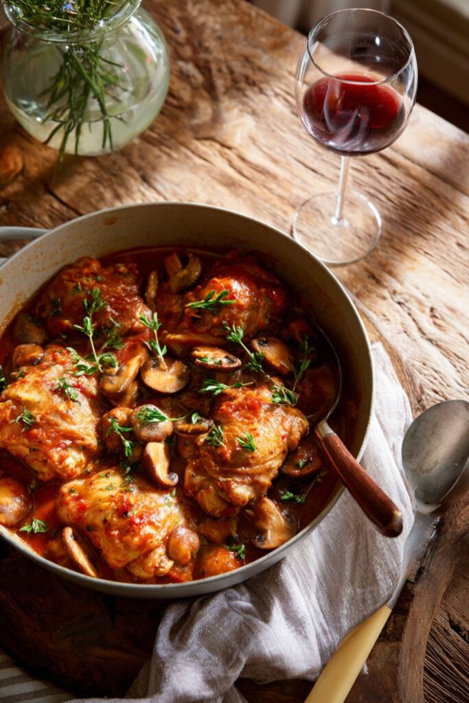 James Martin’s Slow Cooker Chicken Chasseur