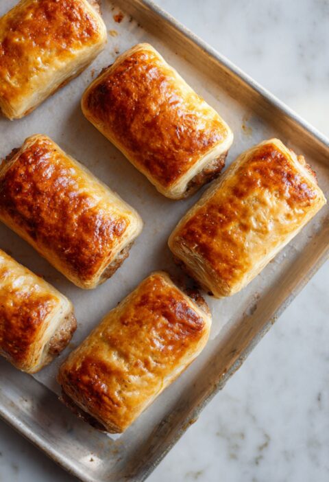 James Martin Sausage Rolls with HP Sauce