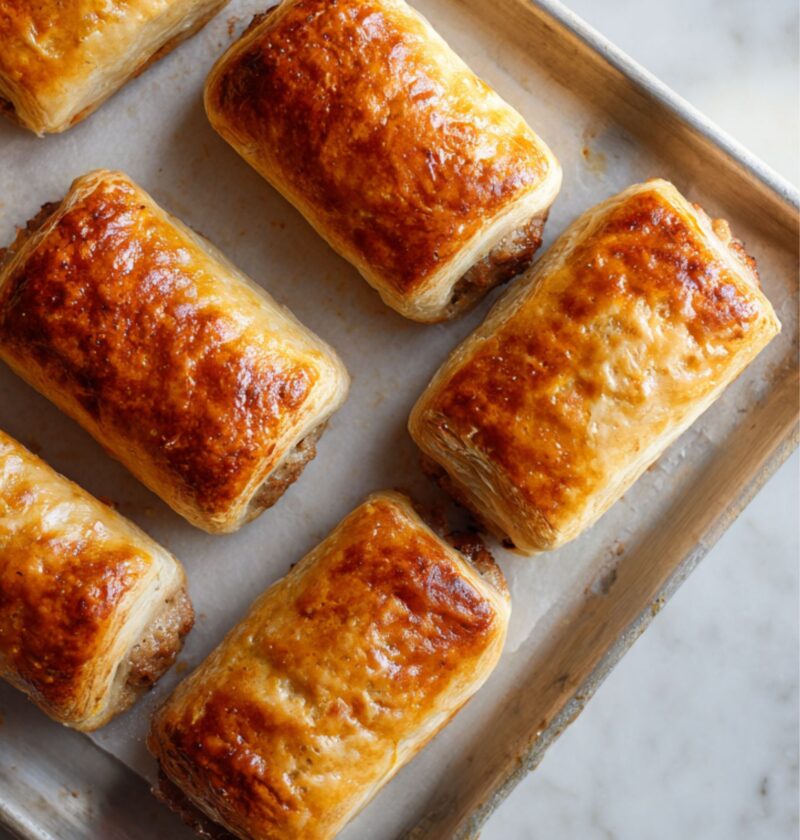 James Martin Sausage Rolls with HP Sauce
