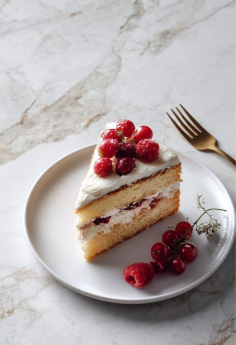 ames martin victoria sponge cake with raspberries