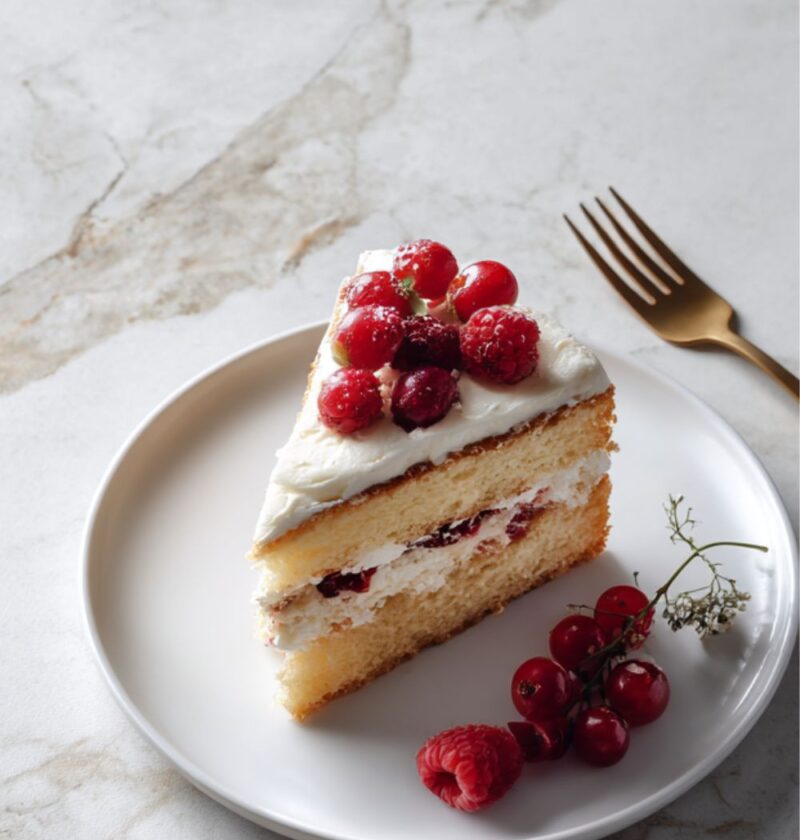 ames martin victoria sponge cake with raspberries