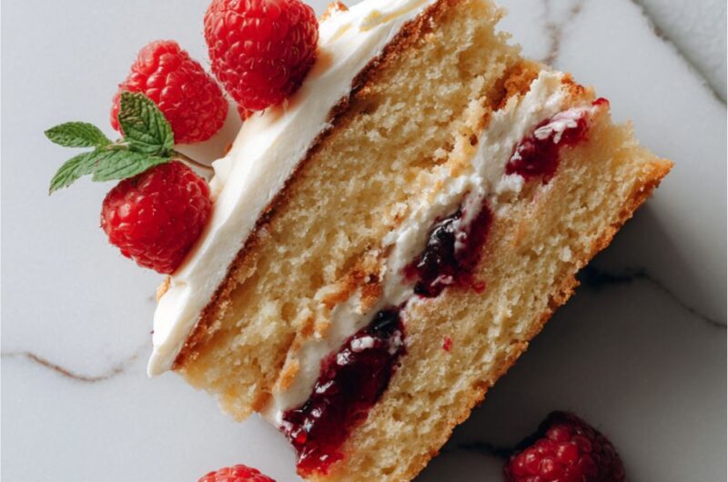 James Martin Victoria Sponge Cake With Raspberries​