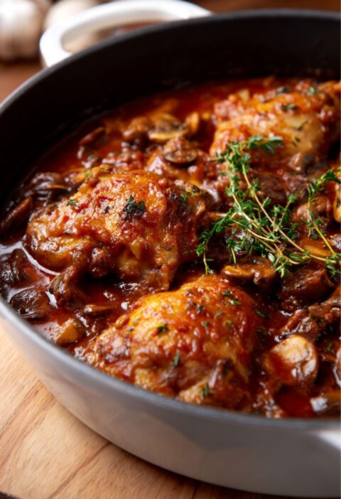 James Martin’s Slow Cooker Chicken Chasseur