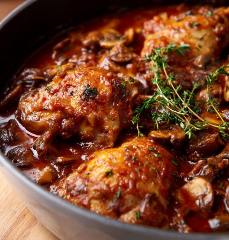 James Martin’s Slow Cooker Chicken Chasseur